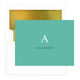 Initial Gold Indicator Folded Note Cards with Lined Envelopes Image 7 of 8